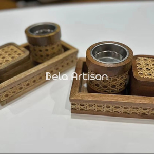 Bela Artisan Mabkhara de madera de lujo con juego de bandeja de logotipo grabado al por mayor accesorios de difusor de incienso y aromaterapia - Product Image 2