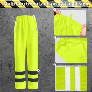 เสื้อแจ็กเก็ตกันฝนสำหรับผู้ชาย, เสื้อแจ็คเก็ตกันฝนระบายอากาศได้ดีมีซับในตาข่ายด้านในและกระเป๋ากางเกงกันน้ำสะท้อนแสง - Product Image 4