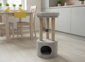 Tour pour chat Atlanta Silver Cloud avec repose-places doux - Product Image 5