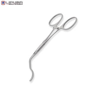 GREGORY Abrazaderas atraumáticas Gregory Profunda Mordazas curvas en ángulo Vástagos rectos Acero inoxidable 4,25 ''11cm Instrumentos médicos - Product Image 5