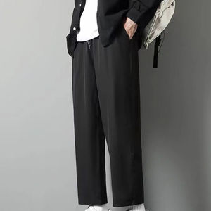 Pantalones de Traje Formales Casuales para Hombre, Pantalones Ajustados Elásticos para Hombre, Pantalones Deportivos Clásicos de Color Sólido de Talla Grande - Product Image 3