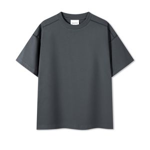 T-shirt à col roulé de haute qualité, coupe classique, manches courtes, 100 % coton tricoté, couleur unie, streetwear, logo personnalisé, collection Printemps/Été 2025 - Product Image 5