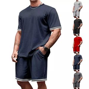 Conjunto Deportivo Casual de Verano para Hombre, 2 Piezas, Camiseta de Manga Corta y Pantalones Cortos, Diseño Sólido, Transpirable, Colores Personalizables - Product Image 4