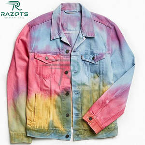 Trending Custom Design Jean Dyed <b>Jacket</b> Embroidery Back & <b>Cropped</b> Jean <b>Jacket</b> Supplier Unisex - Product Image 6