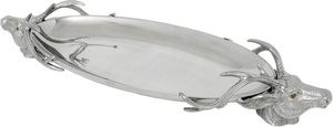 POIGNÉE D'OISEAU DE PLATEAU EN ALUMINIUM MARBRE Mirage avec incrustations en cuivre complexes et motifs en relief pour un dîner sophistiqué - Product Image 5
