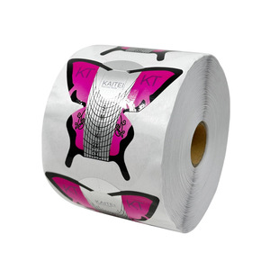 Formes à ongles Kaitei motif papillon en papier, autocollantes, pour extension et sculpture des ongles, vente en gros pour salons, OEM - Product Image 1