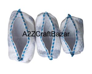 Neceser de Viaje de Algodón Ligero y Duradero, Ecológico, con Cierre de Cremallera y Diseño de Borlas Vintage, 3 Piezas - Product Image 4