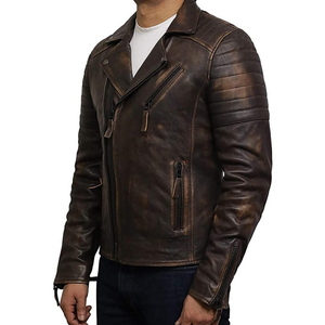 Gran oferta, chaqueta de motorista de cuero de invierno para hombre de buena calidad, impermeable, a prueba de viento, ajustada, precio barato, elegante, ligera - Product Image 2