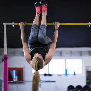 เสื่อออกกำลังกายสีชมพูขนาด 120 x 48 นิ้ว ยี่ห้อ BalanceFrom และบาร์ยิมนาสติกปรับระดับได้ อุปกรณ์และอุปกรณ์เสริมสำหรับฟิตเนส - Product Image 5