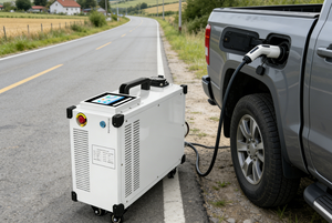 20kW Mobile DC Fast Charger for EV Emergency Recovery, CCS2/CCS1/GBT Portable EVSE Station with 7-inch LCD - Product Image 6