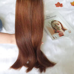 Extensiones de cabello humano de trama Genius de un solo donante Color claro 100% Cutícula de cabello vietnamita humano real alineada - Product Image 1