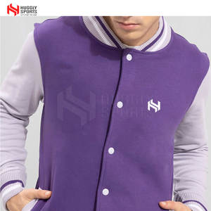 Venta caliente por encargo 100% algodón hombres Letterman chaqueta Stand Collar con logotipo personalizado precio razonable abrigo de invierno - Product Image 6