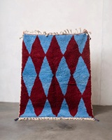 Authentique marocain Beni Ourain tapis tapis fait à la main 100% Grade personnalisé Azilal Tapis peluche pile hauteur en vente