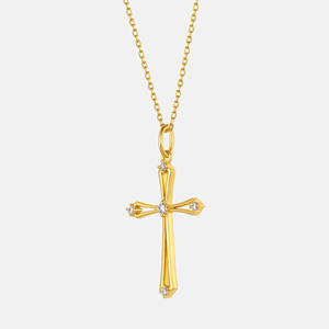 Collier pendentif Hip Hop personnalisé en alliage plaqué or pour homme avec diamants CZ glacés, le Ice Legacy ILCP000134 - Product Image 2