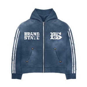 Conjunto Deportivo Unisex con Cuello Cruzado, Sudadera con Capucha de Felpa de Algodón Grueso, Pantalones Deportivos Ajustados, Atuendo Urbano Cálido con Cuello Alto - Product Image 2