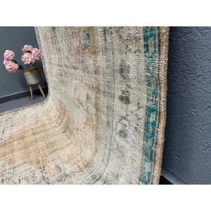 Grand tapis turc de 6,3 x 9,3 pieds, tapis persan vintage brun - Product Image 3