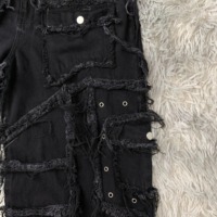 Nouvelle Arrivée Jean Skinny Femme Tendance Style Urbain Écologique avec Broderie de Strass Solides et Poches Personnalisées Longueur Mi-Cuisse