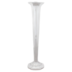 Jarrón de Piso Moderno de Aluminio Plateado en Forma de Trompeta, Decoración para el Hogar, Escultura de Arte Metálico con Acabado Pulido, Centro de Mesa para Bodas - Product Image 3