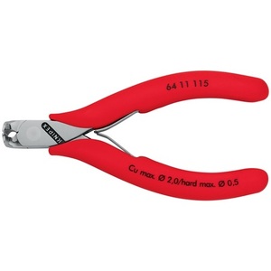 KNIPEX Electronics Front Cutter 115 mm Length Shape 1 Bevel No <b>Mirror</b> Polished with <b>Plastic</b> Coating for Craft Supplies - Product Image 6