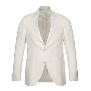 Blazer de Negocios Personalizable de Alta Calidad para Hombre, Corte Entallado, Cuello en V, Algodón, Talla Personalizada, Ropa Formal Transpirable, OEM - Product Image 1