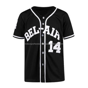 INDEX SPORTSWEAR Camiseta de Béisbol Personalizada con Logotipo Bad Boy, Blanca, Manga Corta, Unisex, para Adultos, Absorbe la Humedad, para Todas las Temporadas, con Botones al Frente - Product Image 4