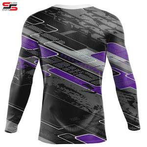 Camiseta personalizada de talla grande para hombre Rash Guard UPF 50 + manga larga surf traje de baño MMA BJJ Jiu Jitsu Rashguard Top - Product Image 5