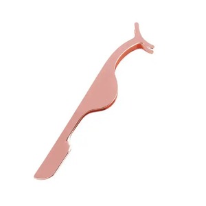 Pince à cils à bande complète de marque privée applicateur de cils en or rose outils de cils applicateur de faux cils personnalisé - Product Image 6