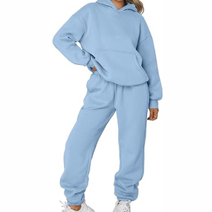 Vente en gros Ensemble de survêtements 2 pièces pour femmes vêtements de sport vêtements de fitness combinaison de course de yoga tissu respirant décontracté logo personnalisé - Product Image 6