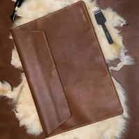 Tas Laptop Kulit Asli Kustom Grosir 14 15 Inch Model Vintage Slim untuk Macbook Pro