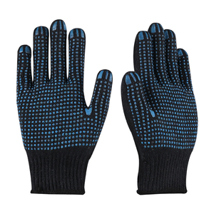 Cómodos guantes de trabajo punteados de punto sin costuras reutilizables con sujeción segura y destreza Guantes de seguridad resistentes al deslizamiento - Product Image 6