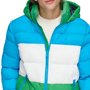 Veste matelassée brillante d'hiver pour homme, coupe-vent épaisse et rembourrée, noire à capuche, personnalisée par le fabricant - Product Image 6