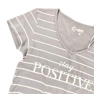 Diseño popular más popular Mercado de tendencia de la UE Venta caliente Camiseta de mujer con estampado de rayas Camiseta de mujer de calidad superior ajustada suelta - Product Image 3