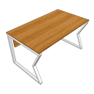 MBamboo 140x80cm Desk Simple Style Solid Wood Computer <b>Table</b> with Assembled Iron Legs and Drawer for Bedroom or Home Office - Product Image 5