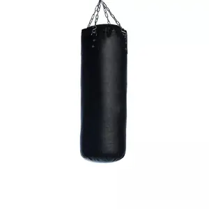 Saco de boxeo con cadenas para hombre y mujer, bolsa de entrenamiento de cuero, MMA