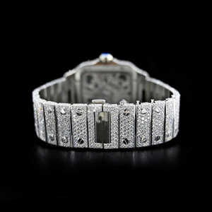Montre analogique en acier inoxydable de haute qualité étanche Iced Moissanite Diamond VVS Clarity Imbattable Luxury Business Antique - Product Image 3