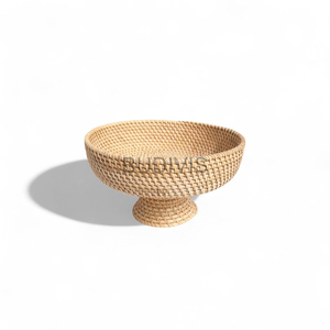 Eco-Friendly Wholesale Natural Rattan Fruit <b>Basket</b> Organizing Kitchen Accessory for Fruits - Product Image 1