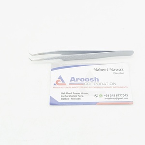 Pinzas profesionales para extensiones de pestañas con agarre de diamante de 90 grados con recubrimiento en polvo de acero inoxidable, venta al por mayor, logotipo personalizado de alta calidad - Product Image 4