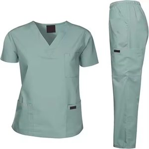 Plus Size <b>Polyester</b> Spandex Jogger Design Nursing Medical Nurse Scrub Uniform Sets for Hospital Staff - Product Image 3