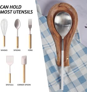 Soporte de cuchara para encimera de cocina Soporte de cuchara para encimera o encimera Soporte perfecto para espátula Cucharas o pinzas Moderno - Product Image 5