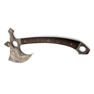 ขวานเหล็กดามัสกัสทำมือเกรดอุตสาหกรรมพร้อมด้ามไม้พื้นผิวธรรมชาติสำหรับการผจญภัยในถิ่นทุรกันดารกิจกรรมกลางแจ้ง - Product Image 3
