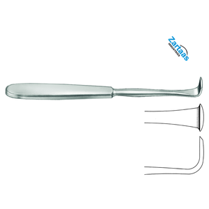 High Quality Stainless Steel Langenbeck Raspatory with hollow handle, angled, length 18 cm Surgical Instruments Manufacturer - Product Image 2