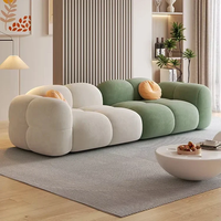Canapé modulable en chenille de qualité supérieure, grand format, emballé en rouleau, assise confortable, solution d'expédition compacte