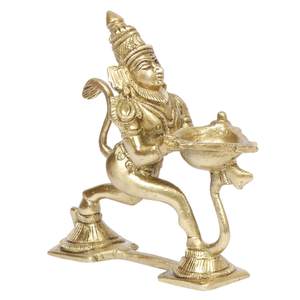 Diya de latón puro para decoración de templo Pooja Diyas Diwali decoraciones para el hogar Diya ajustable Bati forma de loto soporte de Pilar lámpara de aceite - Product Image 4