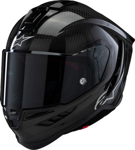 MEJOR PROVEEDOR, CASCO ALPINESTARS SUPERTECH R10 DE CARBONO SÓLIDO NEGRO, TODAS LAS TALLAS, Garantía de 3 Años, Origen Estadounidense - Product Image 2