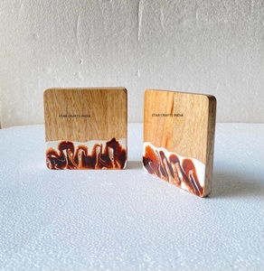 Posavasos de resina epoxi multifuncional, tapete de madera de Acacia, vajilla de pago, 5028 - Product Image 2