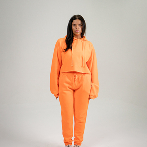 Survêtements de jogging en coton pour femmes Survêtements d'entraînement de couleur pure Survêtement décontracté personnalisé pour femmes Prix d'usine de gros pour l'hiver - Product Image 1