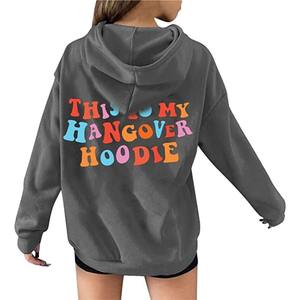 Meilleures ventes Sweats à capuche avec impression bouffante et logo personnalisé pour femmes Style décontracté pour l'hiver Sweats à capuche avec impression bouffante pour femmes - Product Image 1