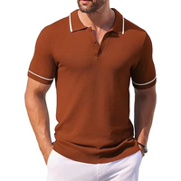 T-shirt boutonné à manches courtes pour homme, style sport chic décontracté, 100% coton tricoté, toucher doux, OEM, vierge, infroissable, couleur unie