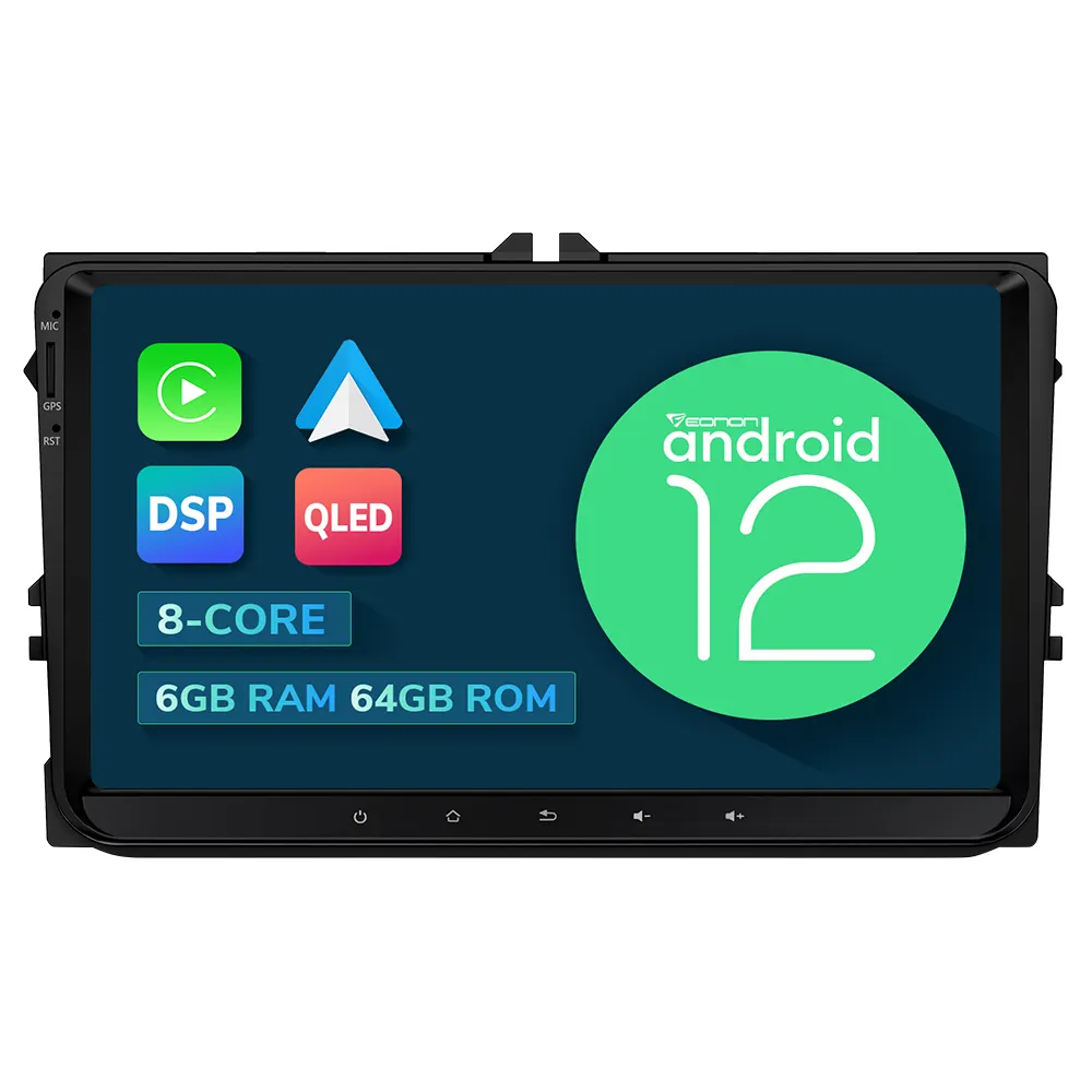 Eonon 9 Inch Android 12 Auto Radio Voor Volkswagen Vento 2009-2015 Met Dsp Carplay Android Auto 6 + 64Gb Touchscreen Auto Ster