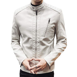 Chaquetas de Cuero Personalizadas de Alta Calidad, Modelo 2026, con Cuello Alto de Lona, Transpirables, Resistentes al Viento, con Cierre Personalizado - Product Image 1